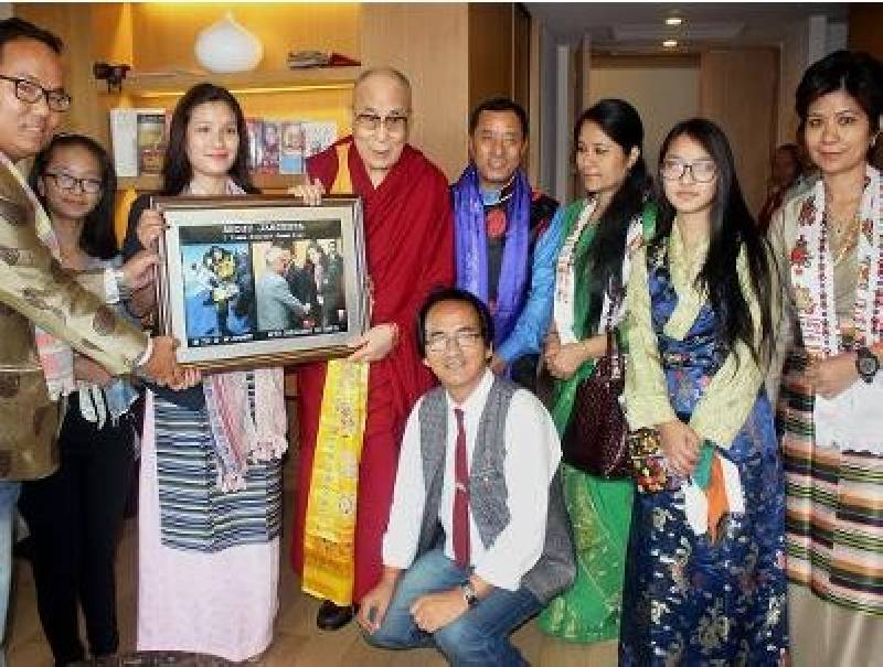 Spiritual Leader Dalai Lama with Anshu Jamsenpa