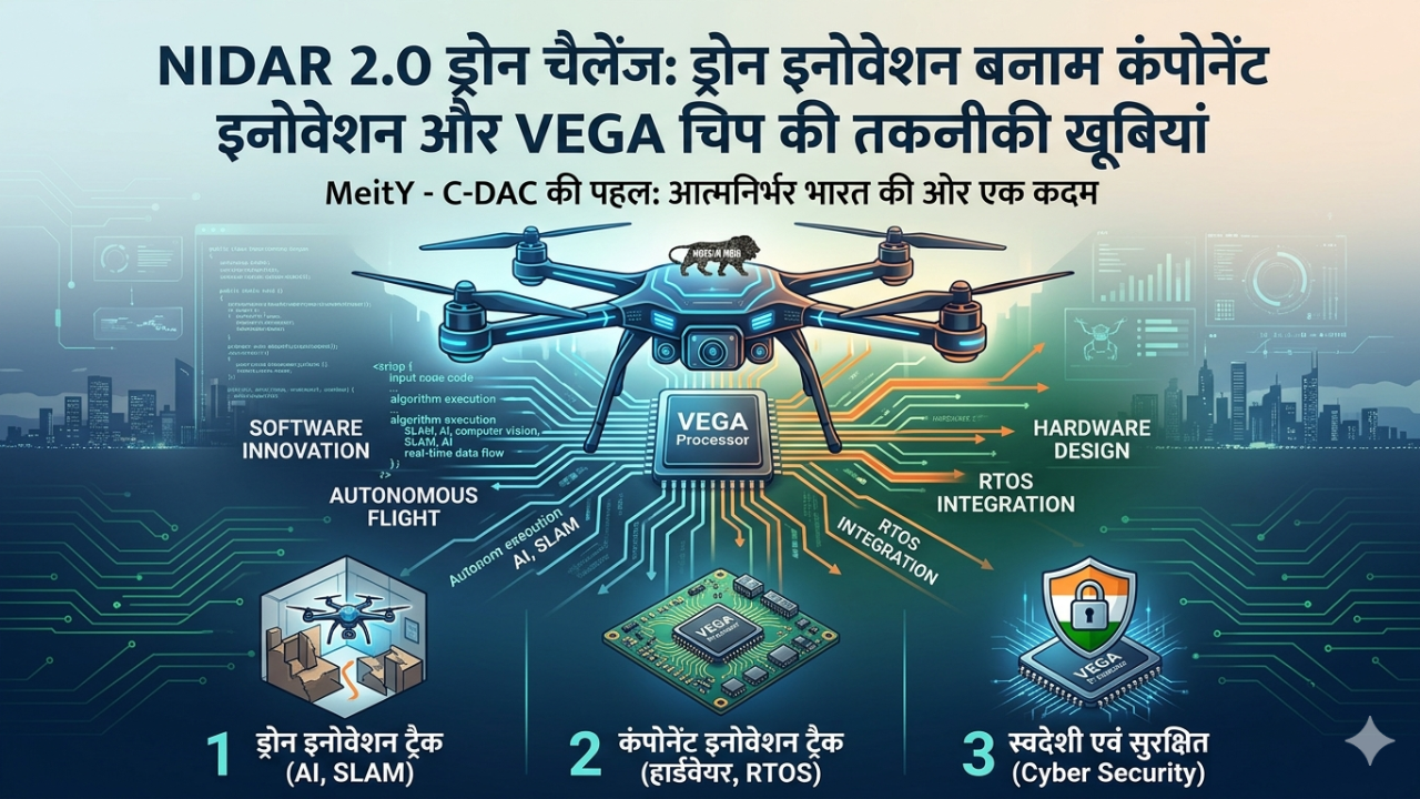 NIDAR 2.0 ड्रोन चैलेंज: ड्रोन ट्रैक्स और VEGA चिप की तकनीकी खूबियां