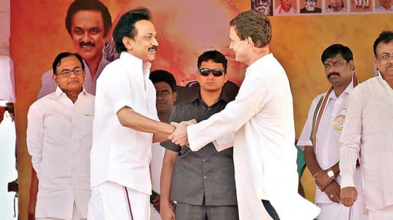 MK Stalin And Rahul Gandhi