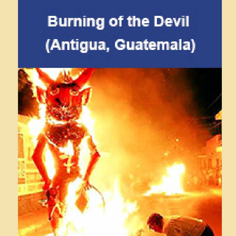 Burning Of The Devil (Antigue, Guatemala)