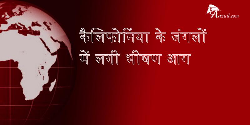 कैलिफोनिंया के जंगलों में लगी भीषण आग